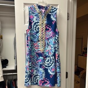 Lilly Pulitzer Blue and Gold Dress